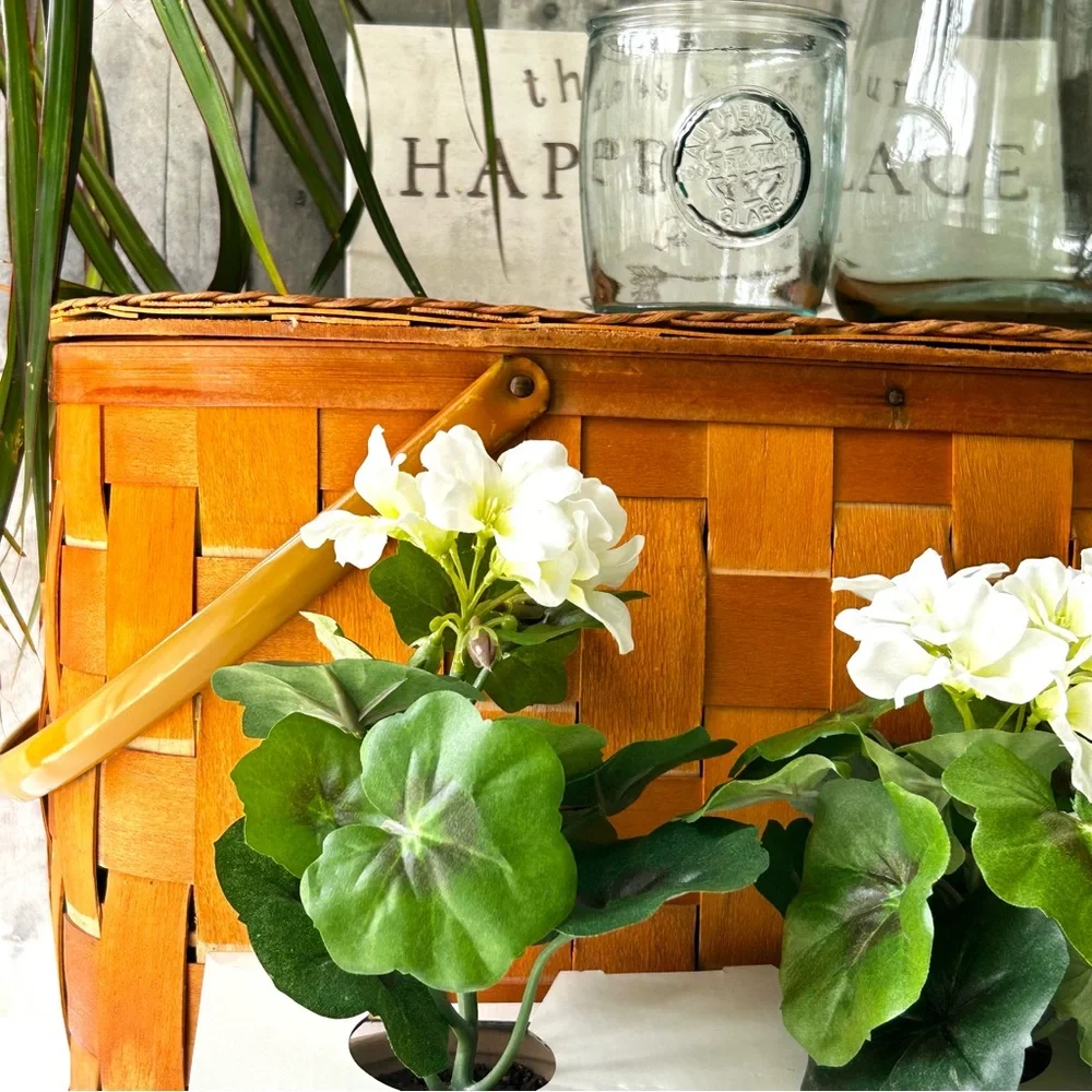 🌴Threshold Lovely Faux White Geranium Floral Arrangements | Set of Three